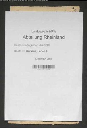 Verzeichnis von Belehnungen