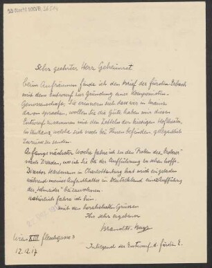 Brief an Ludwig Strecker  : 12.12.1917