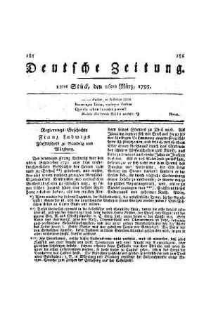 Regierungs-Geschichte Franz Ludwigs : Fürstbischof zu Bamberg und Würzburg
