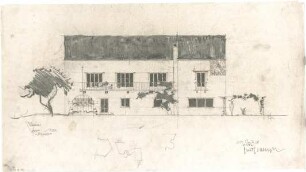 Gsaenger, Gustav; München - Obermenzing; Wohn- und Ladenhaus Vogt - Südseite (Ansicht)