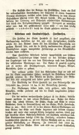 Ackerbau und Landwirtschaft. Forstwesen.