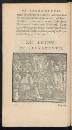 XII Locus. De Sacramentis.