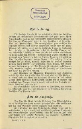 Praktische Grammatik der Finnischen Sprache für den Selbstunterricht