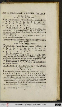 Gli elementi della lingua italiana