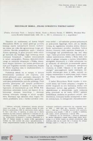 24: Mieczysław Morka, "Polski nowożytny portret konny"
