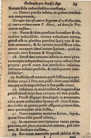 Ordinatio Pro Studiis Svperioribvs Ex Deputatione, quae de illis habita est in Congregatione nona Generali : A R. P. N. Francisco Piccolomineo ad Prouincias missa Anno 1651.