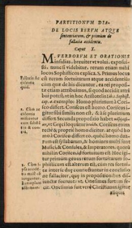 De Locis Rerum Atque sententiarum ... Caput X.