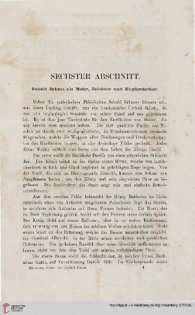 Sechster Abschnitt. Sebald Beham als Maler, Zeichner und Kupferstecher