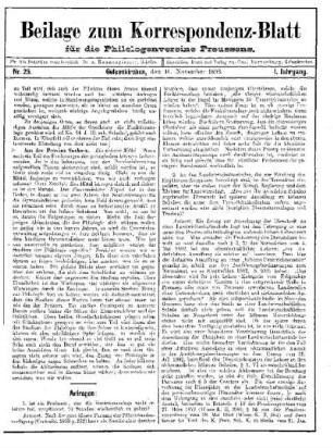 Anfragen : Beilage zum Korrespondenzblatt für die Philologenvereine Preussens