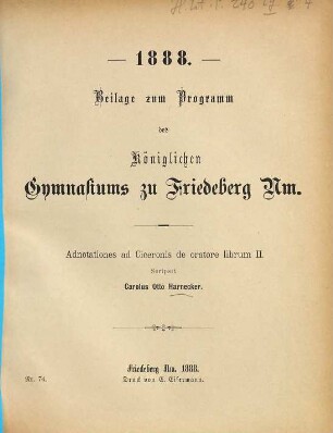 Adnotationes ad Ciceronis de oratore librum II