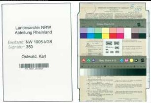 Entnazifizierung Karl Ostwald , geb. 14.07.1906 (Postfacharbeiter)