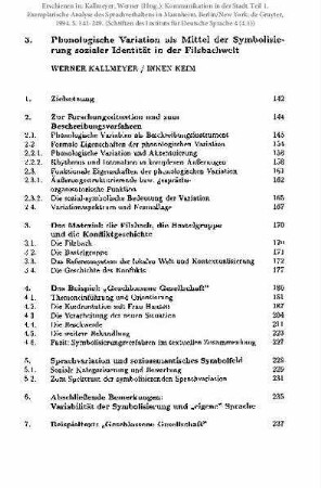 Phonologische Variation als Mittel der Symbolisierung sozialer Identität in der Filsbachwelt