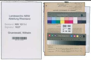 Entnazifizierung Wilhelm Gruenewald , geb. 12.03.1896 (Grosshaendler)