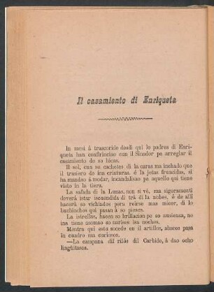Il casamiento di Enriqueta