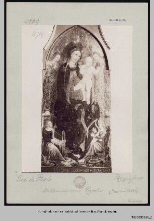 Thronende Madonna mit musizierenden Engeln