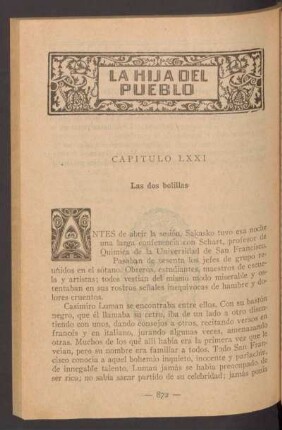 Capítulo LXXI - Las dos bolillas