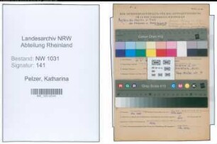 Entnazifizierung Katharina Pelzer , geb. 29.07.1909 (Hausfrau)