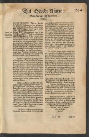Dat Gebedt Asarie : Danielis iii. uth dem Grekeschen.