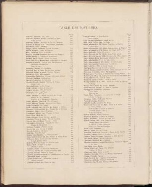 Table des matieres.