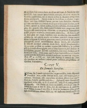 Caput V. De formali haereseos.
