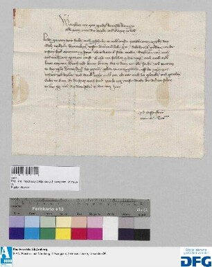 König Wenzel befiehlt der Stadt Nürnberg seinem Diener Wilhelm Vrawnberger 700 fl. Reichssteuer auszuhändigen.