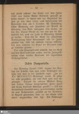 Achte Bauperiode