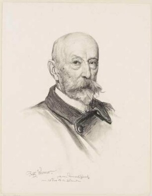 Bildnis Werner, Fritz (1827-1908), Kupferstecher, Graphiker, Radierer, Maler