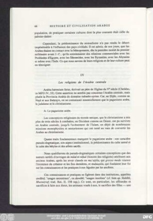 IV Les religions de l'Arabie centrale