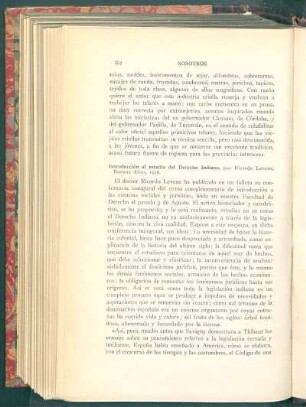 Introducción al estudio del Derecho Indiano, por Ricardo Levene