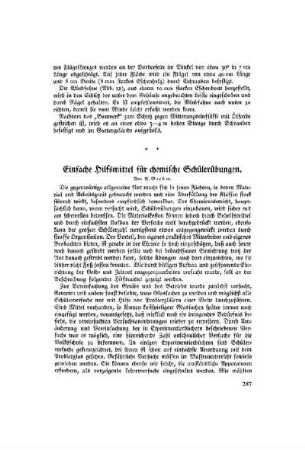Einfache Hilfsmittel für chemische Schülerübungen