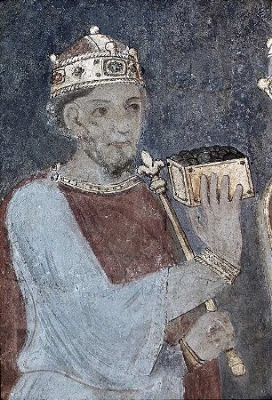 Thronende Muttergottes, umgeben von Heiligen