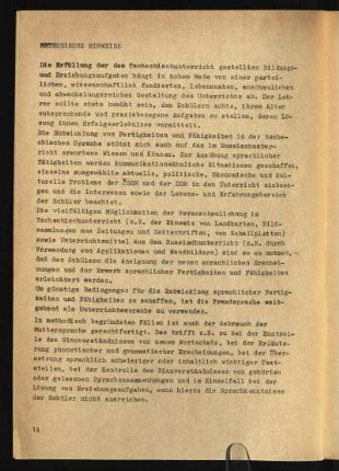 Methodische Hinweise