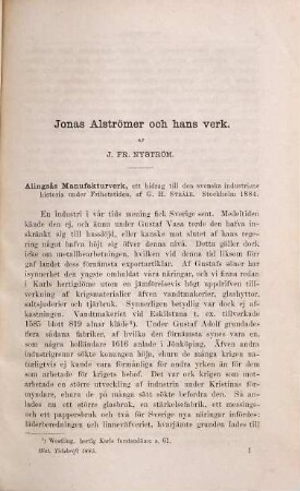 Historisk tidskrift : HT. 5. 1885