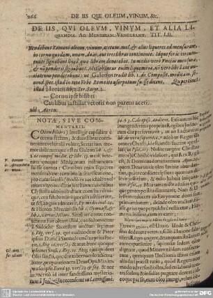 De Lis, Qui Oleum, Vinum, et Alia Liquamina ad Mensuram Vendebant. Tit. LII.