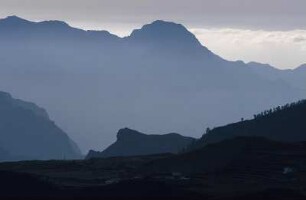 Spanien. Gran Canaria. Cruz Tejeda. Gebirgslandschaft