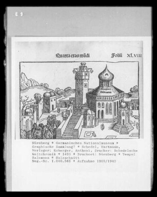 Liber Chronicarum & Schedelsche Weltchronik & Nürnberger Chronik — Tempel Salomons, Folio 48recto