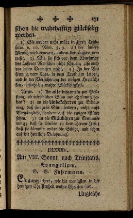 DLXXXV. Am VIII. Sonnt. nach Trinitatis. Evangelium.