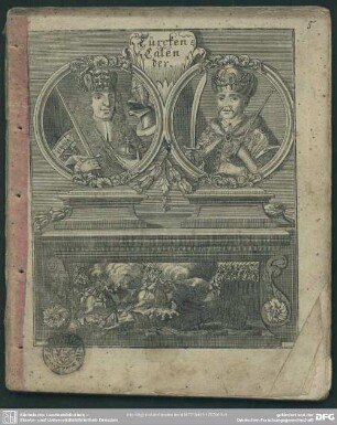 1757: Verbesserter und neuer Türcken-Calender : darinnen benebenst d. ordentl. Witterungs-Anzeige, durch d. Jahrs-Zeiten ... auch zu finden e. ausführl. Beschreibung d. Türcken-Kriege ... auf d. Jahr ...