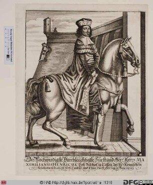 Bildnis Maximilian Heinrich (von Bayern), 1650-88 Kurfürst u. Erzbischof von Köln