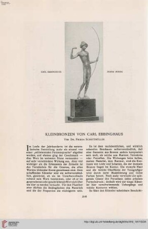 32: Kleinbronzen von Carl Ebbinghaus