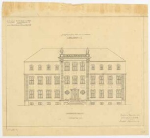Schloss Erxleben Umbau I: Vorderansicht 1:100