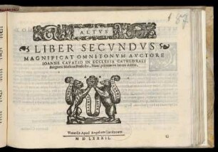 Giovanni Cavaccio: Liber secundus magnificat omnitonum ... Altus