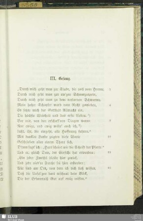III. Gesang