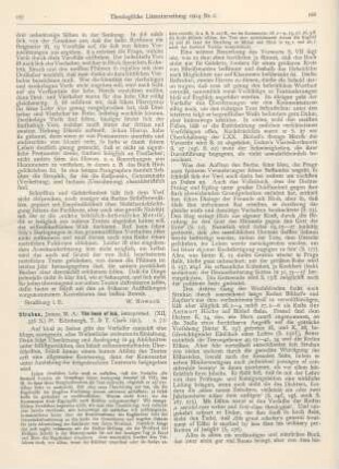 167-169 [Rezension] Strahan, James, The book of Job, interpreted