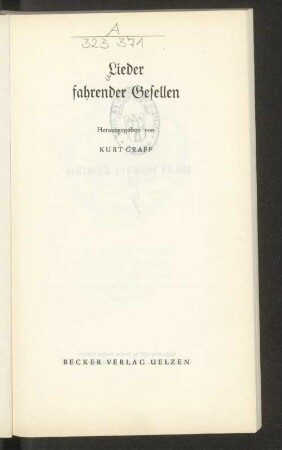 Lieder fahrender Gesellen