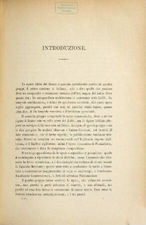 Le opere latine di Giordano Bruno