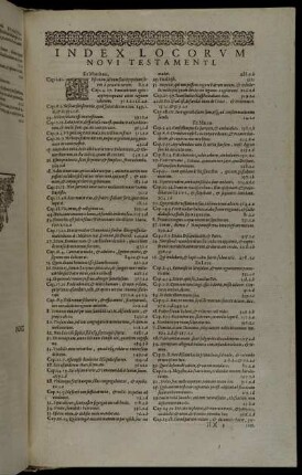 Index Locorum Novi Testamenti.