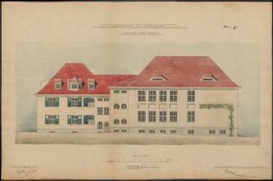 Schulhausneubau Diersburg; Nordansicht