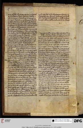 Aus einer Hs. des 13./14. Jh.s.: Grammatisches Glossar