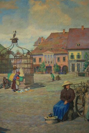 Historisches Bild vom Marktplatz in Sibiu (17. Jh), Kulturhauptstadt Europas 2007